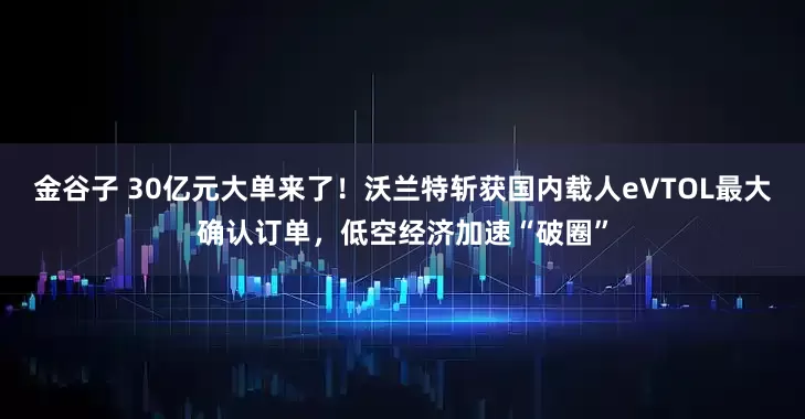 金谷子 30亿元大单来了！沃兰特斩获国内载人eVTOL最大确认订单，低空经济加速“破圈”